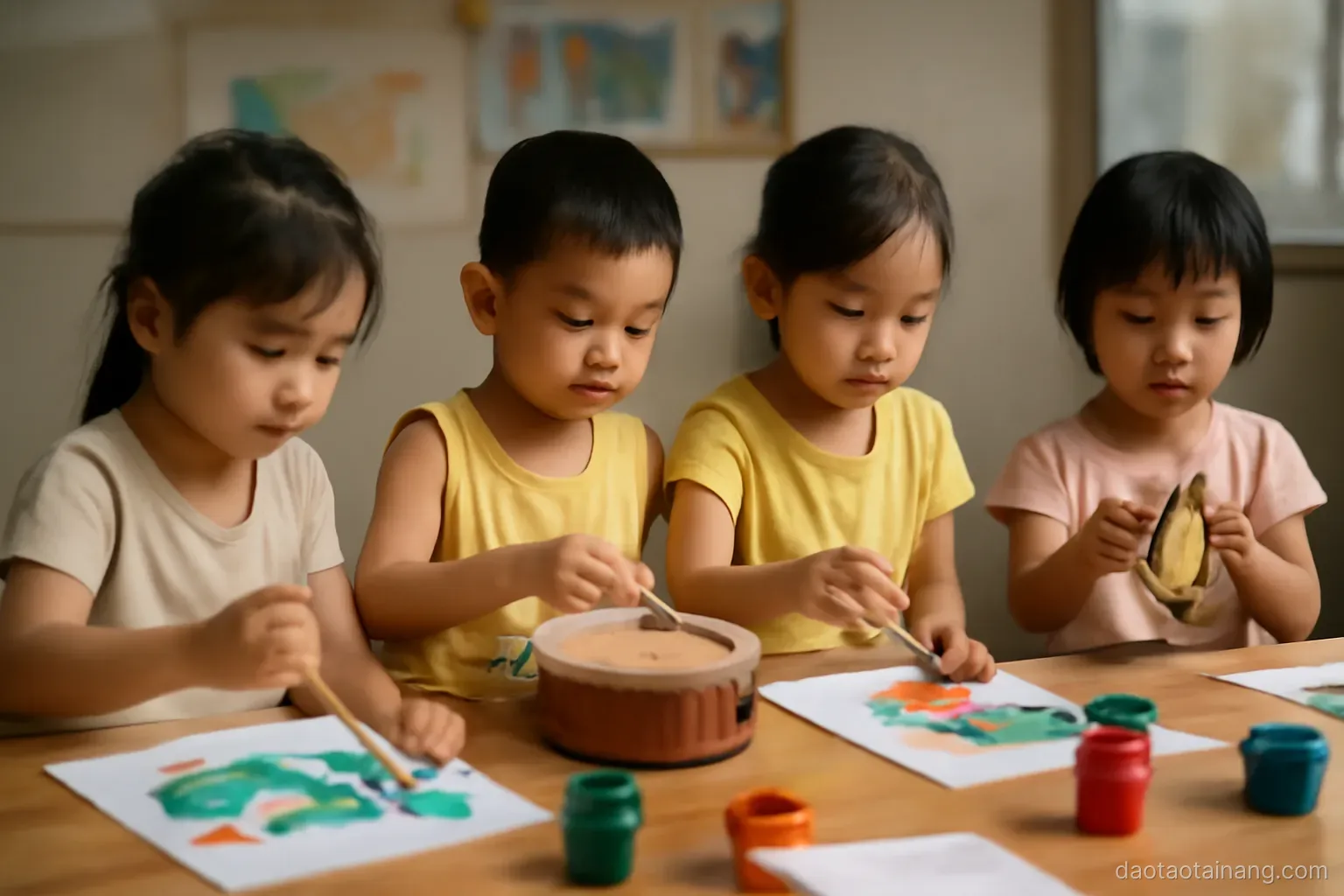 Từ vẽ tự do đến vẽ có chủ đề: nhịp phát triển tự nhiên